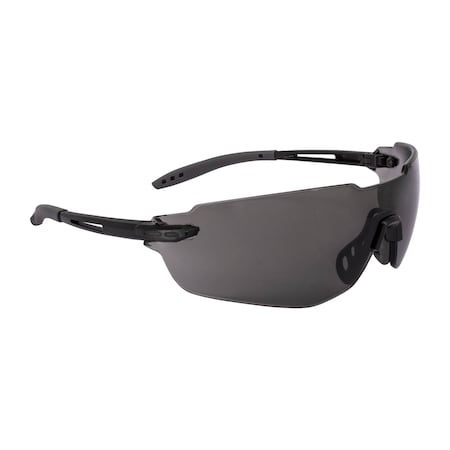 Radians Aphelion, Safety Glasses, Anti-Scratch, Smoke Lens, Black Frame, Frameless, 1 PR APH1-20